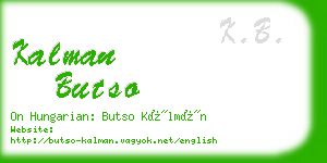 kalman butso business card